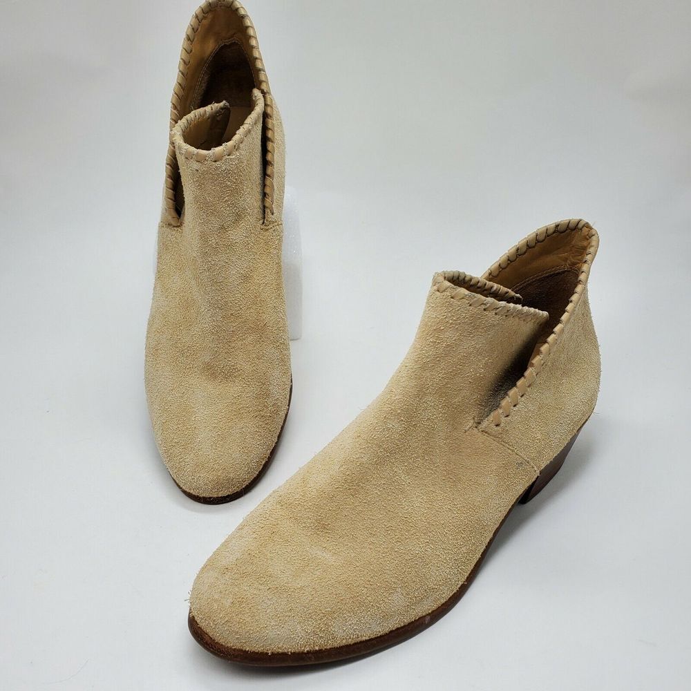 Jack Rogers Womens Ankle Boot Sadie‎ Size 8.5 Tan Suede Booties